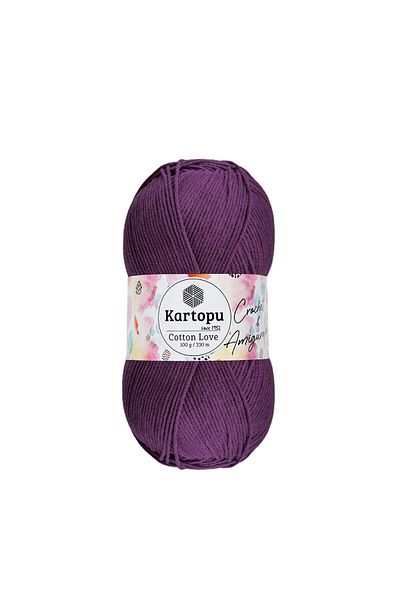 Kartopu Βαμβάκι Love K718 - 100 γρ. Σκούρο μωβ πλεκτό νήμα