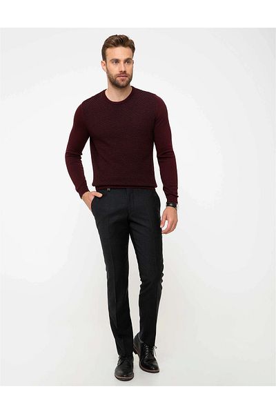 Pierre Cardin Claret Red Slim Fit Sweater