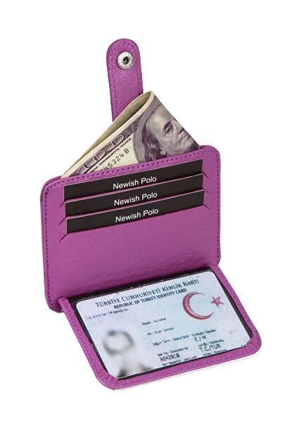 Newish Унісекс Справжня шкіра Оригінальна коробка Barbie Рожевий тонкий гаман...