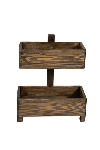 KAF Ahşap Ahşap Tezgah Üstü Çift Katlı Organizer