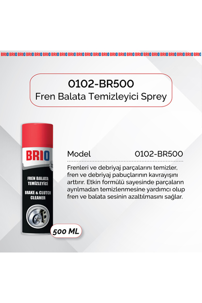 BRIO Fren Balata Temizleyici Sprey 500 Ml