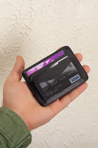 Newish Unisex Real Leather Original Boxed Slim Card Holder, Credit Card & Business Card Holder