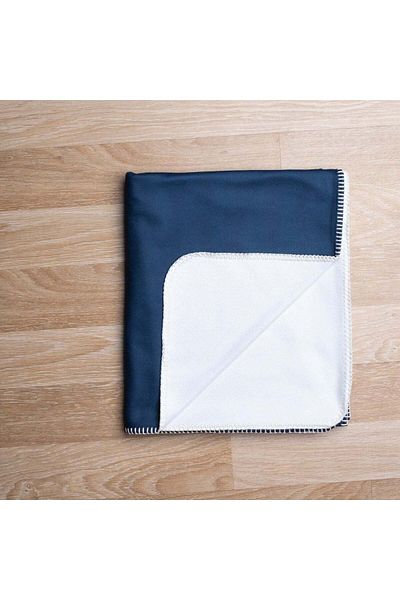 The Lucid Lab Do Not Disturb Navy Blue Fleece TV Blanket