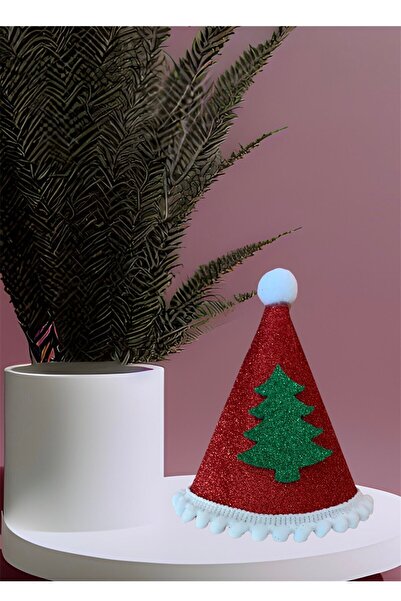 Partifabrik Christmas Christmas Red Pine Fir Tree Mini Hat