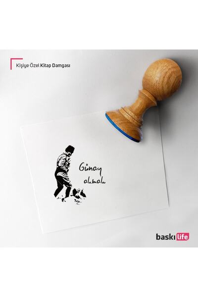 Baskı Life Kişiye Özel Kitap Damgası Kitap Mührü Kaşe Kitap Mühür Özel Damga