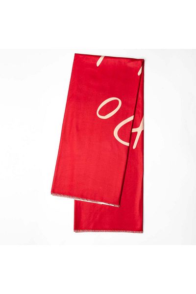 The Lucid Lab Do Not Disturb Burgendy Polar TV Blanket