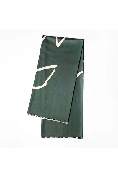 The Lucid Lab Do Not Disturb Green Fleece TV Blanket