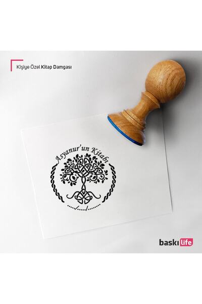 Baskı Life Kişiye Özel Kitap Damgası Kitap Mührü Kaşe Kitap Mühür Özel Damga
