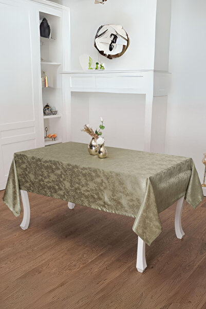 Finezza Față de masă din țesătură din piele intoarsa jacquard cristal kaki dr...