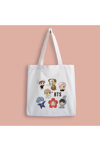 designedfy BTS Group 3 Printed Cloth Bag