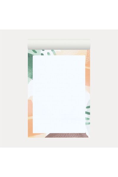 Grdall 4 Pieces - A6 Size Top Glue Note - Glue Notepad - Patterned Notepad - Notepad - Notepad