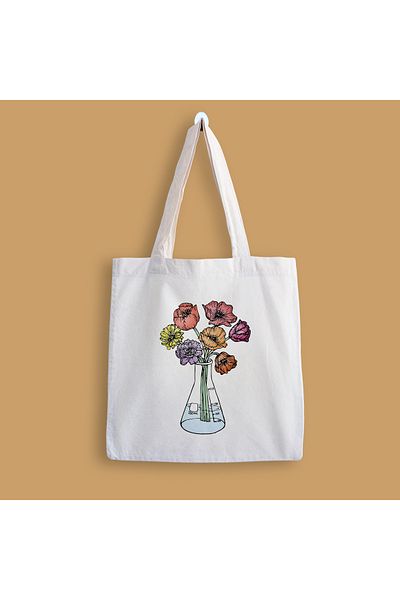 designedfy Flower 4 Printed Cloth Bag