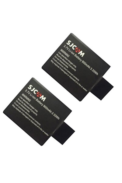 Gplus Sjcam 4000 5000 M10 3.7v 900 Mah 2li Batarya Pil Seti