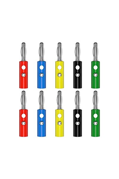 Maroces 10 ADET RENKLİ MR-238A 4MM BANAN JAK (CX-03)