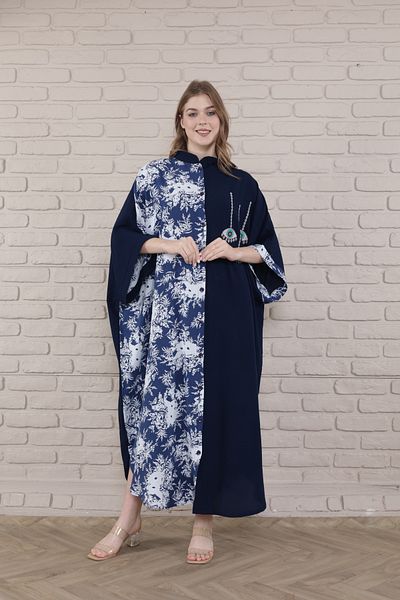 mervemoda Rochie neagră cu guler înalt pentru damă