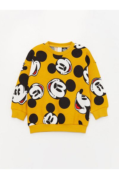 LC Waikiki Csavarnyakú Mickey Mouse nyomott kisfiú nadrág és pulóver 2db-os szett