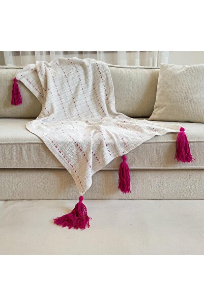 macrahome Bohem El Yapımı Koltuk Örtüsü Ve Kırlent Takımı 140x73 cm - 70x22 cm