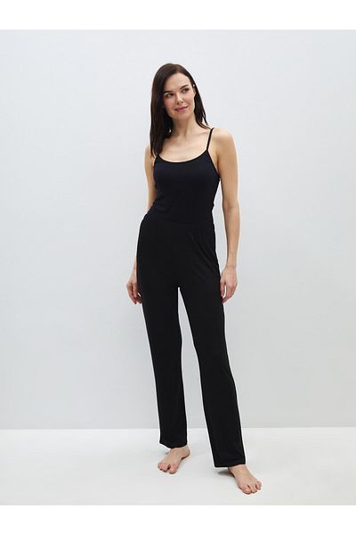LC Waikiki U Collar Flat Strap Women's Snap-On Bodysuit