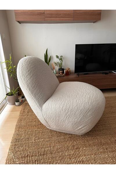 Bilgin Design Teddy Berjer Kırık Beyaz