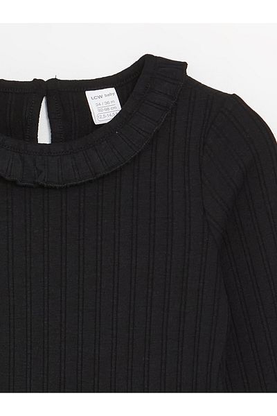 LC Waikiki Crew Neck Long Sleeve Baby Girl T-Shirt