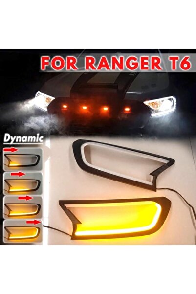 Drs Tuning Ford Ranger 2015 Ve Sonrası Kayar Sinyal Gündüz Ledli Ön Far Çerçeve