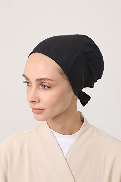 faral غطاء رأس بدون خياطة من الدانتيل - أسود