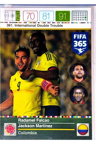 Panini RADAMEL FALCAO, JACKSON MARTINEZ INTERNATIONAL DOUBLE TROUBLE