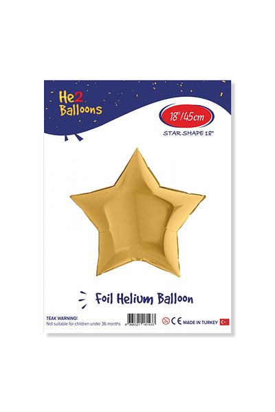 Balon Star Foil Balloon 18" -Gold-