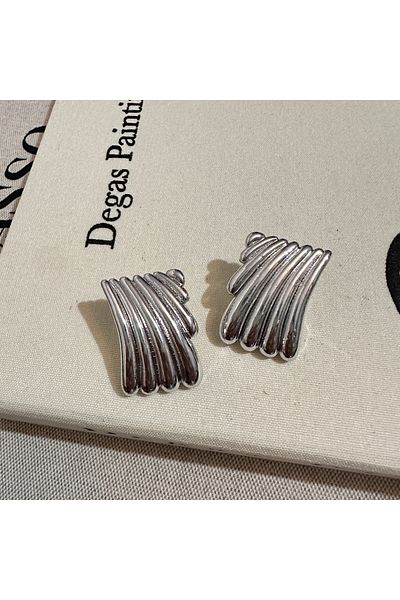 Okko Store Flow Detailed Steel Earrings