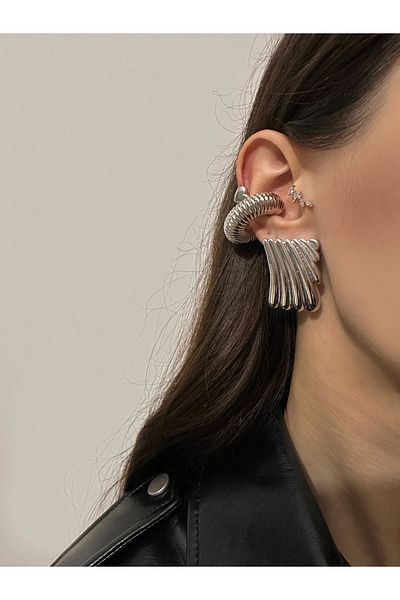 Okko Store Flow Detailed Steel Earrings