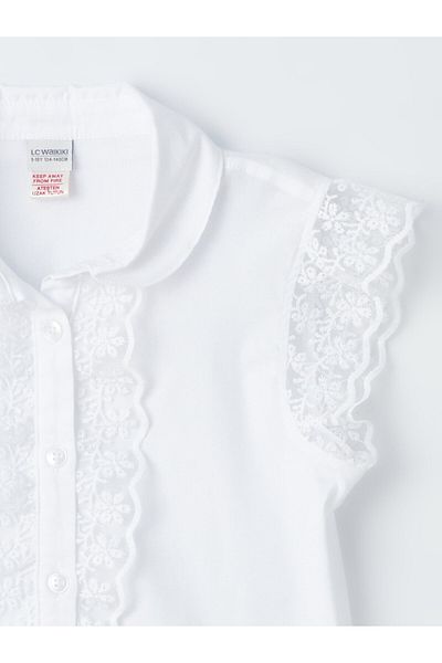 LC Waikiki Lace Detailed Girl's Shirt