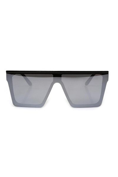 Angel Eyes Black Frame Smoked Glass Rectangular Unisex Sunglasses Ae312c3