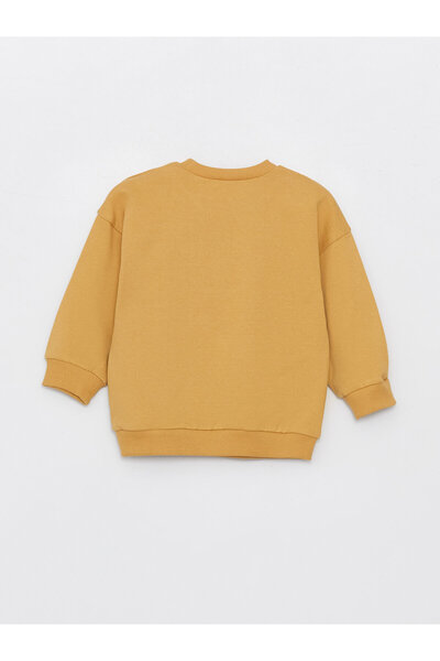 LC Waikiki LCW Baby Boy pulóver és melegítőnadrág szett - Crew nyakú, hosszú ujjú, nyomott, 2 részes készlet