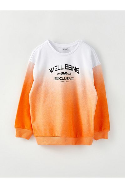 LC Waikiki Crew Neck - Girl's Printed Long Sleeve Sweatshirt