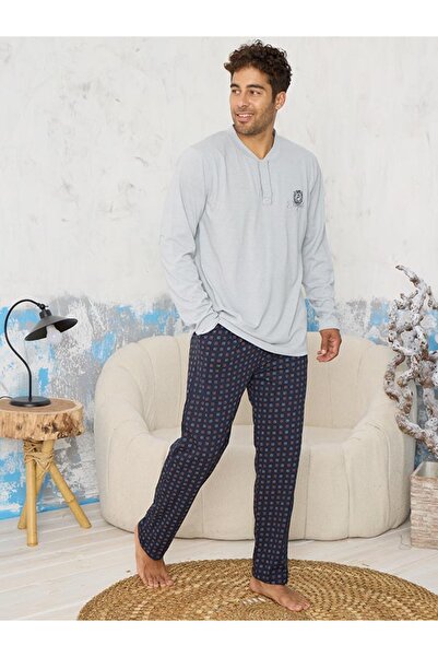 CLQTH Ανδρικό σετ πιτζάμες 4 σεζόν Premium Soft Textured Pocket