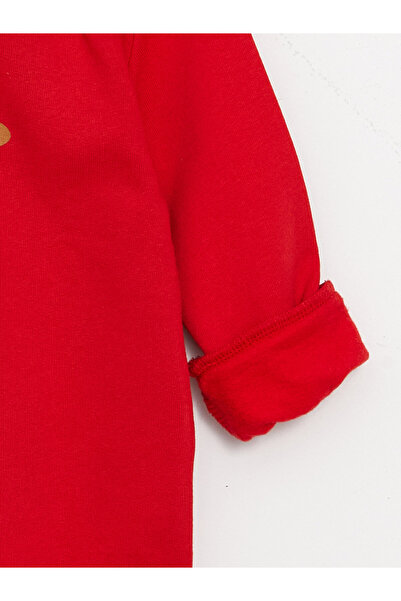 LC Waikiki Bisiklet Yaka Yılbaşı Temalı Uzun Kollu Erkek Bebek Sweatshirt