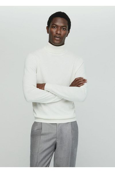 MANGO Man 100% Cashmere Turtleneck Sweater