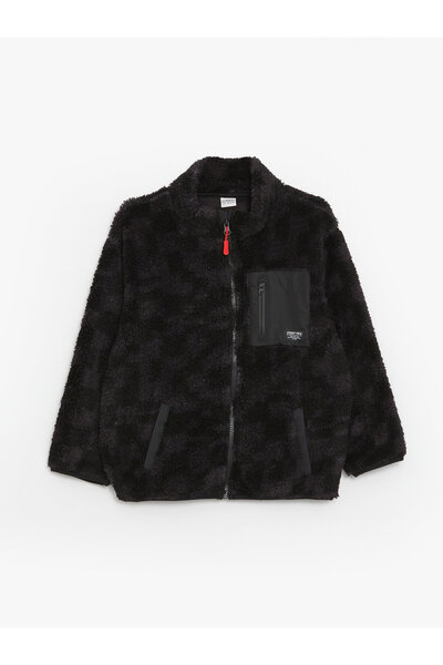 LC Waikiki Fleece-Cardigan mit Stehkragen für Jungen