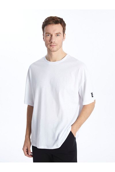 LC Waikiki Kurzarm-T-Shirt aus gekämmter Baumwolle für Herren mit Rundhalsausschnitt