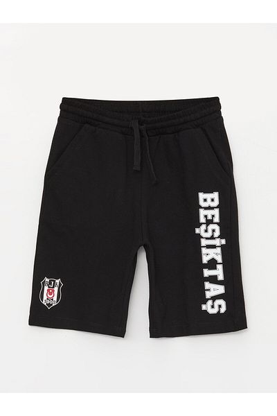 LC Waikiki Boy's Shorts - Beşiktaş Printed and Elastic Waist