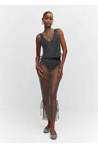 MANGO Woman Kristalli midi etek