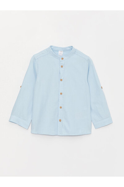 LC Waikiki Základní chlapecká košile s límečkem s dlouhým rukávem