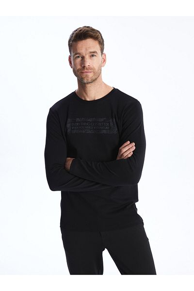 LC Waikiki Ανδρικό φούτερ - Crew Neck, Μακρυμάνικο, εμπριμέ