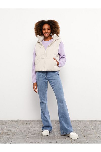 LC Waikiki Women's Puffer Hooded Vest