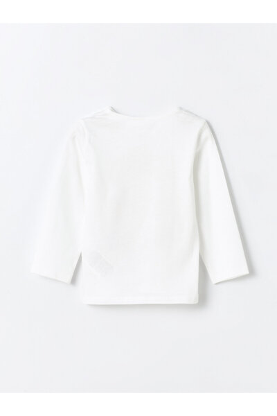 LC Waikiki Bisiklet Yaka Uzun Kollu Daisy Duck Baskılı Kız Bebek Pijama Takım