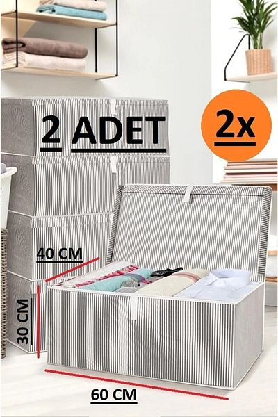 Emir-AYDIN 2 Pieces Mega Box Storage Bag (STORAGE BOX) 60*40*30 Cm
