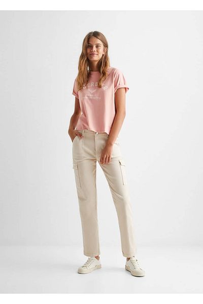 Mango Teen Tricou din bumbac cu model