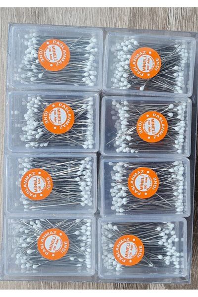 Melodi Scarf Women's Hijab and Multi-Purpose Bulk Needle White 100 Pieces