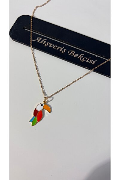Alışveriş Bekçisi Renkli tukan kuşu kolye