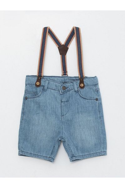LC Waikiki Basic Baby Boy Jean Shorts and Trouser Strap 2-Piece